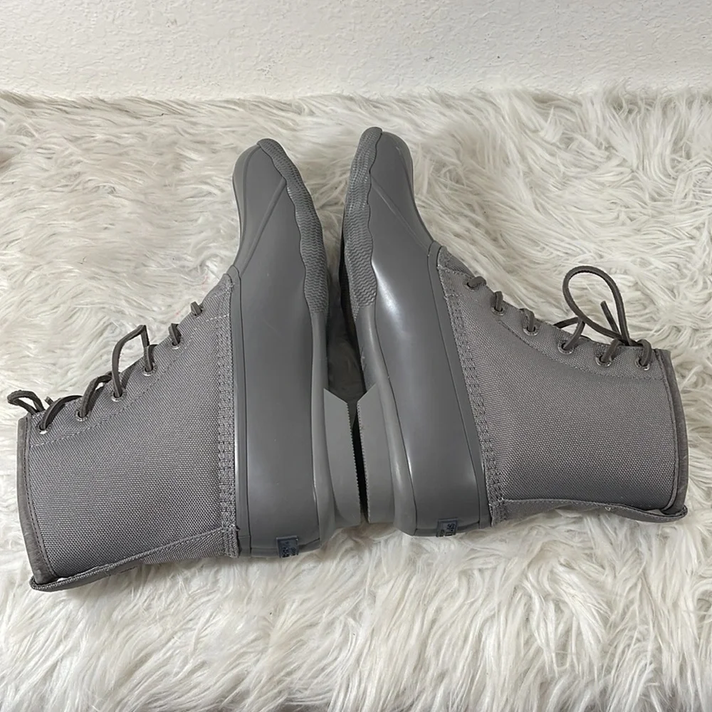 Sperry Saltwater Duck Boots Canvas Waterproof Grey Men's Size 10 NEW